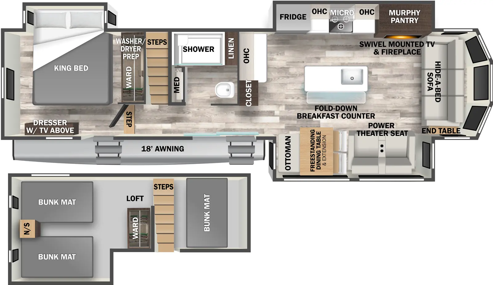 Cedar Creek Cottage 40CDL Floorplan